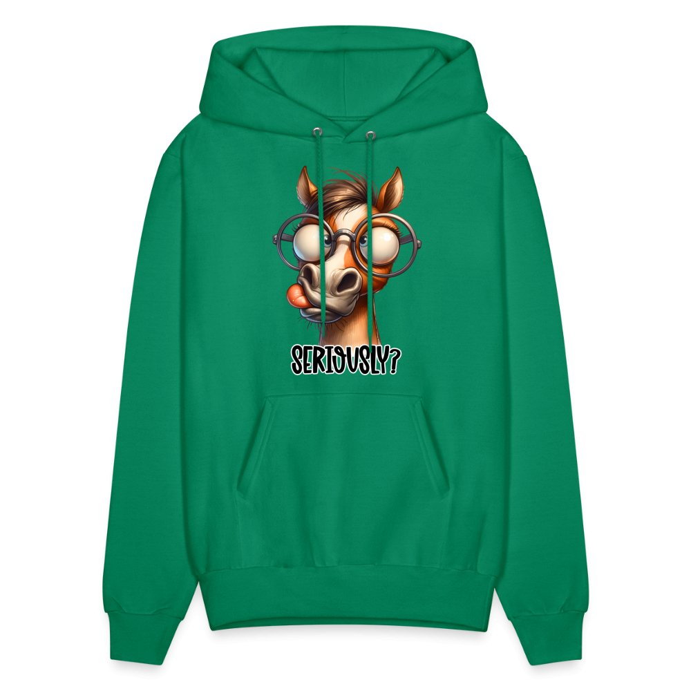 Funny Horse Says Seriously? - Hoodie - option1# - Men's Hoodie | Hanes P170