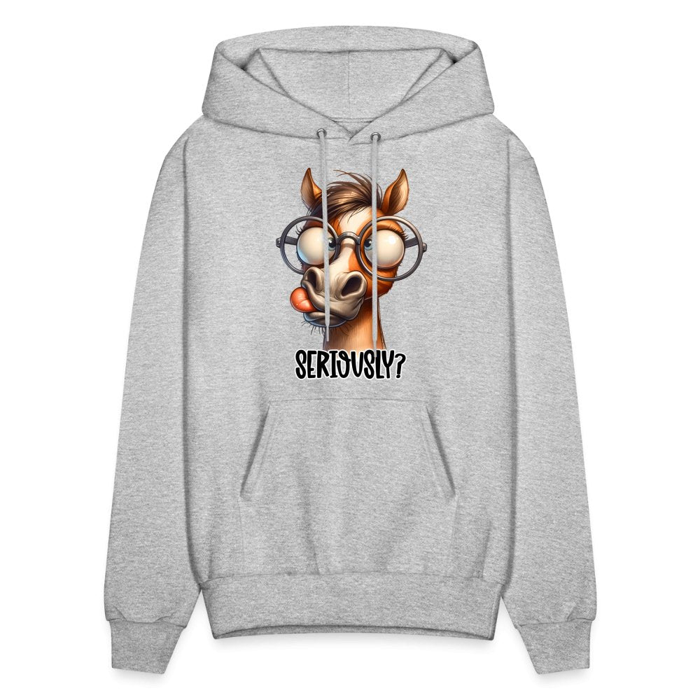 Funny Horse Says Seriously? - Hoodie - option1# - Men's Hoodie | Hanes P170