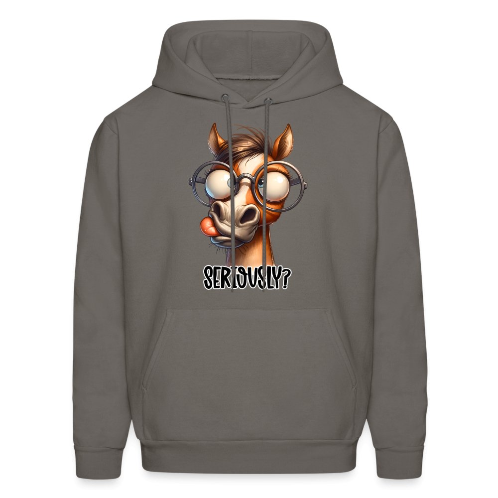 Funny Horse Says Seriously? - Hoodie - option1# - Men's Hoodie | Hanes P170