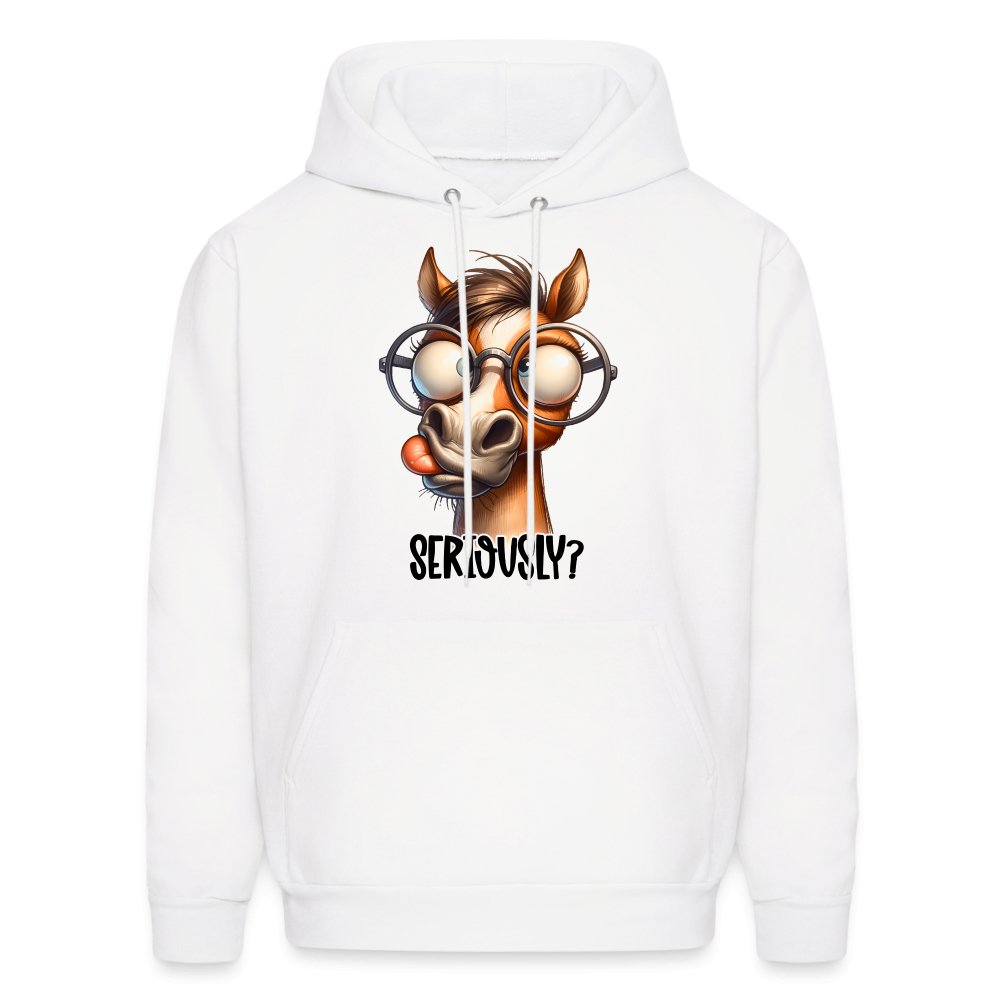 Funny Horse Says Seriously? - Hoodie - option1# - Men's Hoodie | Hanes P170