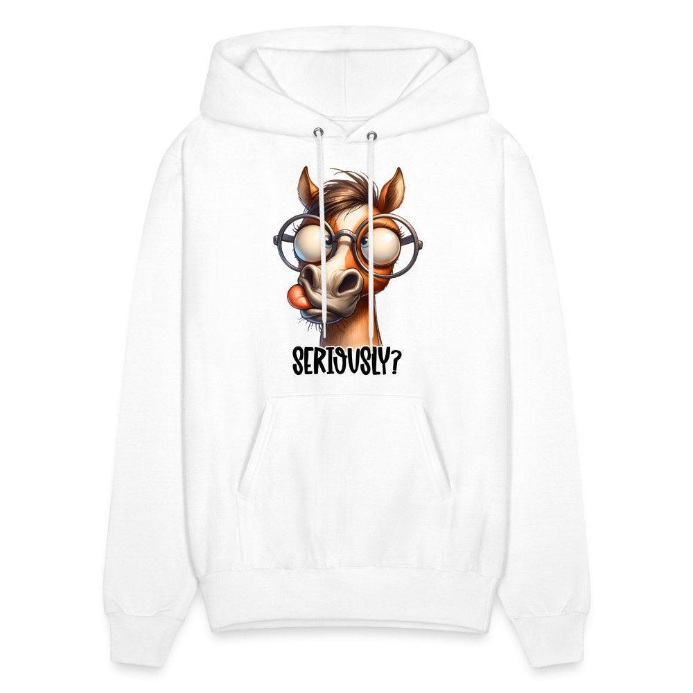 Funny Horse Says Seriously? - Hoodie - option1# - Men's Hoodie | Hanes P170