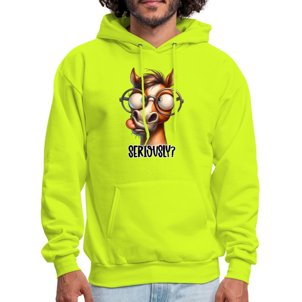 Funny Horse Says Seriously? - Hoodie - option1# - Men's Hoodie | Hanes P170