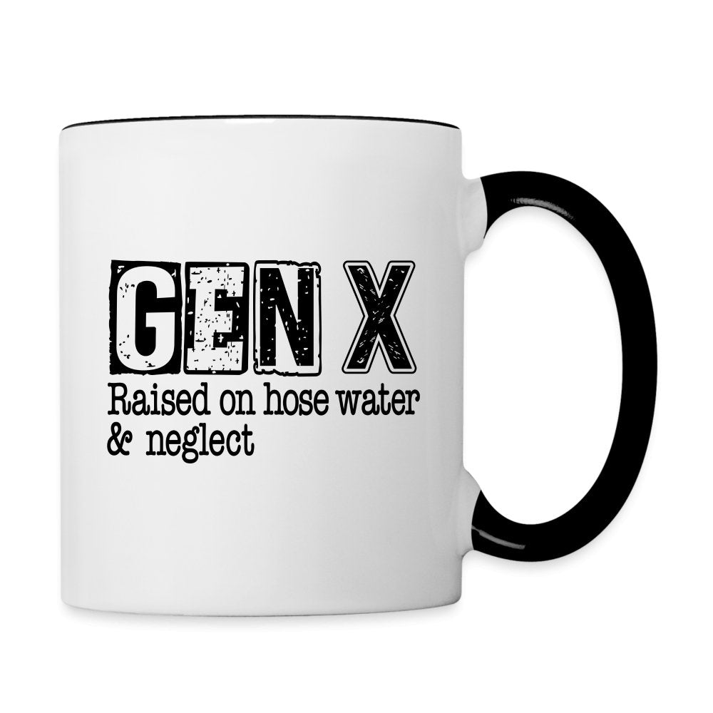 GEN X (Raised on hose water & neglect) Coffee Mug - option1# - Contrast Coffee Mug | BestSub B11TAA