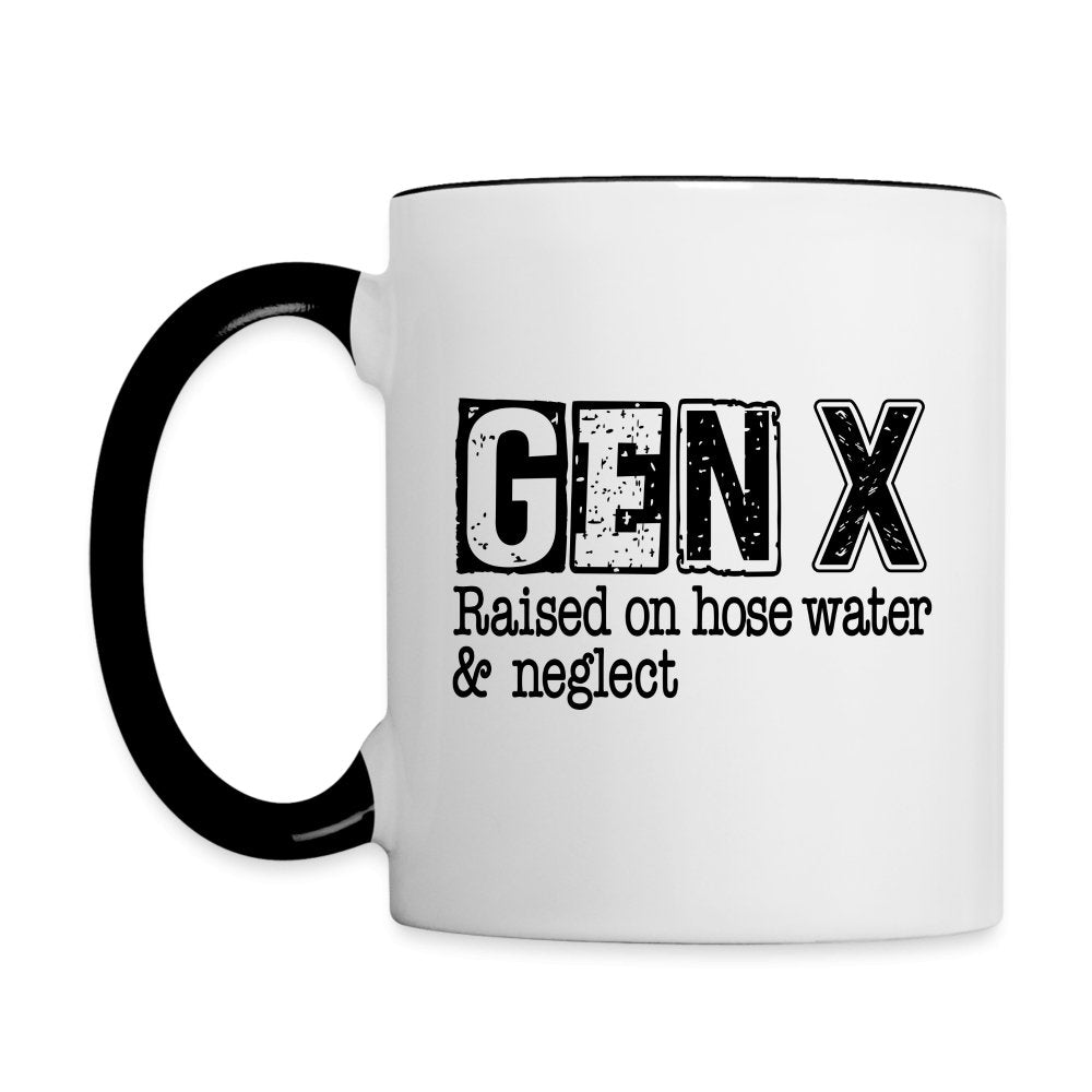 GEN X (Raised on hose water & neglect) Coffee Mug - option1# - Contrast Coffee Mug | BestSub B11TAA