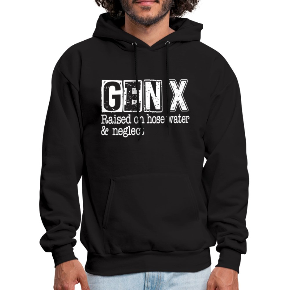 GEN X (Raised on hose water & neglect) Hoodie - option1# - Men's Hoodie | Hanes P170