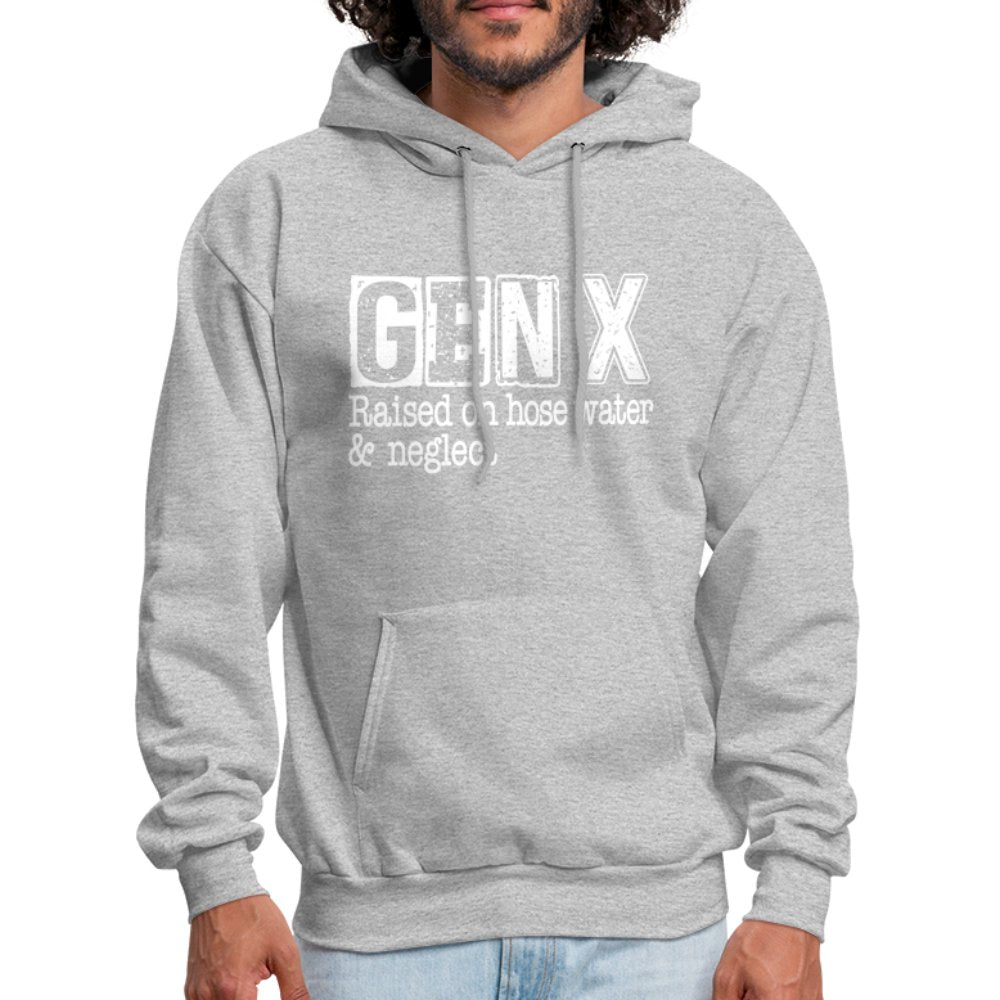 GEN X (Raised on hose water & neglect) Hoodie - option1# - Men's Hoodie | Hanes P170