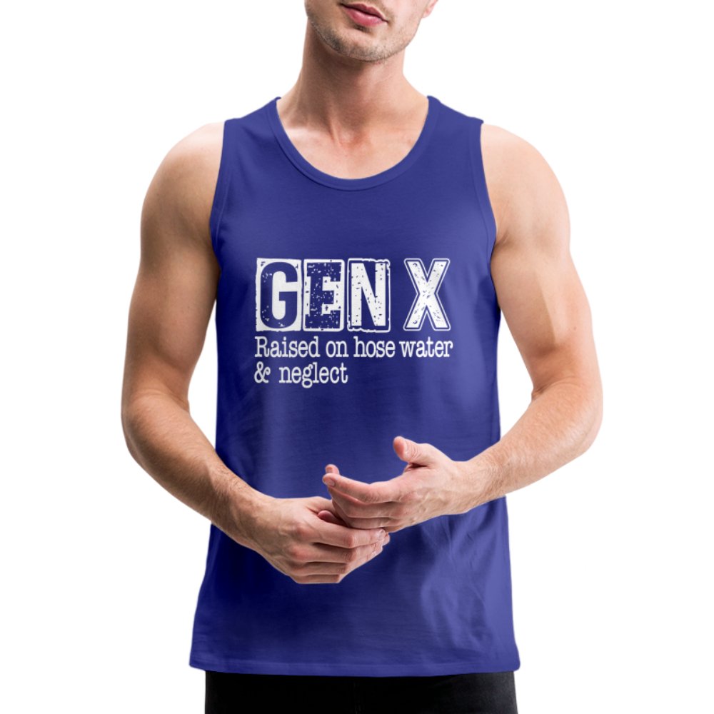 GEN X (Raised on hose water & neglect) Men’s Premium Tank Top - option1# - Men’s Premium Tank | Spreadshirt 916