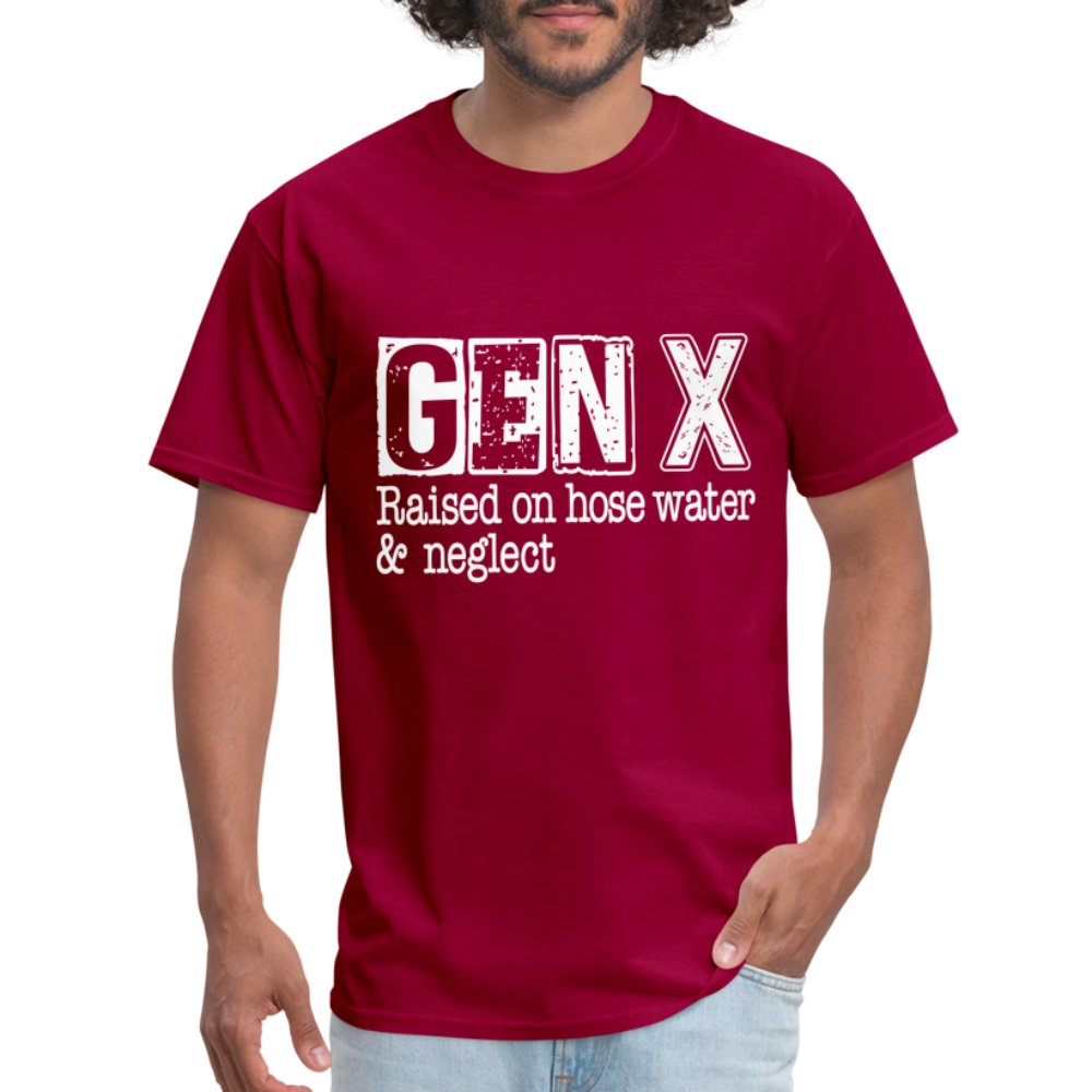 GEN X (Raised on hose water & neglect) T-Shirt - option1# - Unisex Classic T-Shirt | Fruit of the Loom 3930