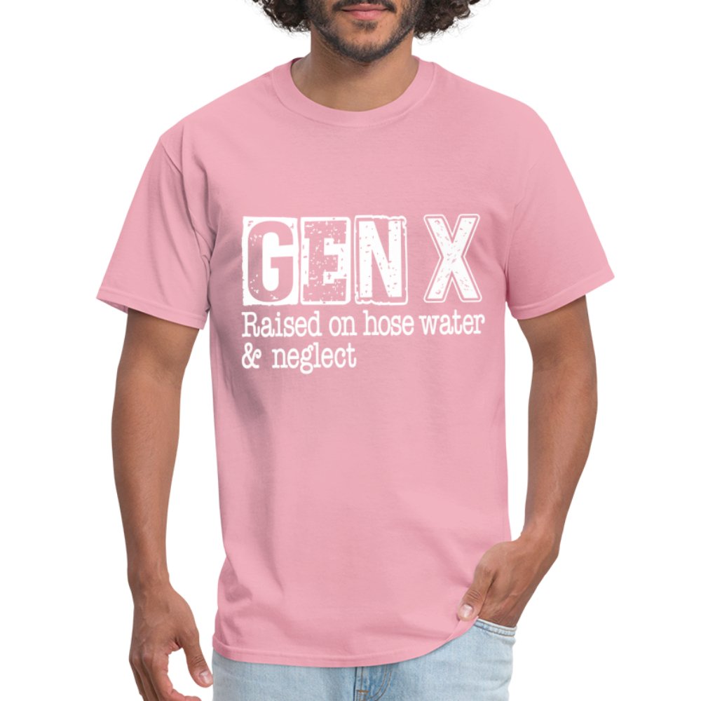 GEN X (Raised on hose water & neglect) T-Shirt - option1# - Unisex Classic T-Shirt | Fruit of the Loom 3930