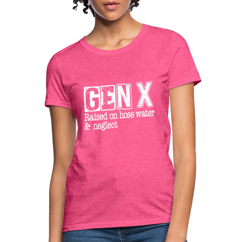 GEN X (Raised on hose water & neglect) Women's Contoured T-Shirt - option1# - Women's T-Shirt | Fruit of the Loom L3930R