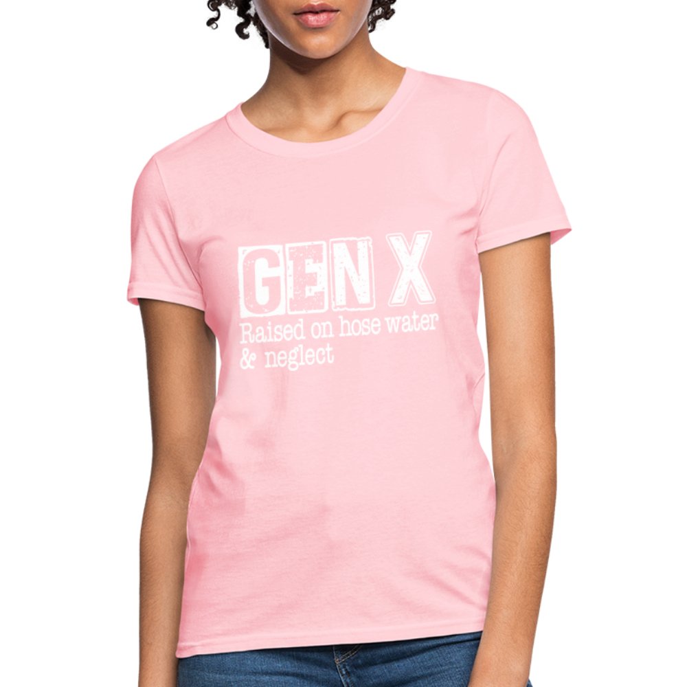 GEN X (Raised on hose water & neglect) Women's Contoured T-Shirt - option1# - Women's T-Shirt | Fruit of the Loom L3930R