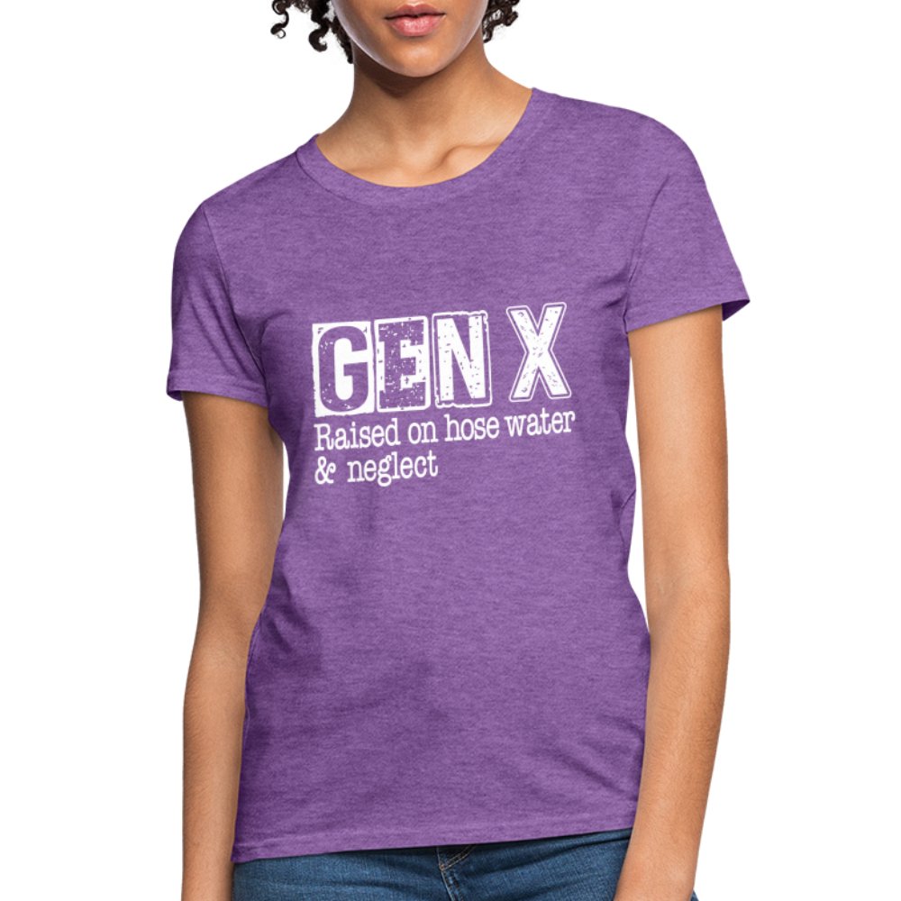 GEN X (Raised on hose water & neglect) Women's Contoured T-Shirt - option1# - Women's T-Shirt | Fruit of the Loom L3930R