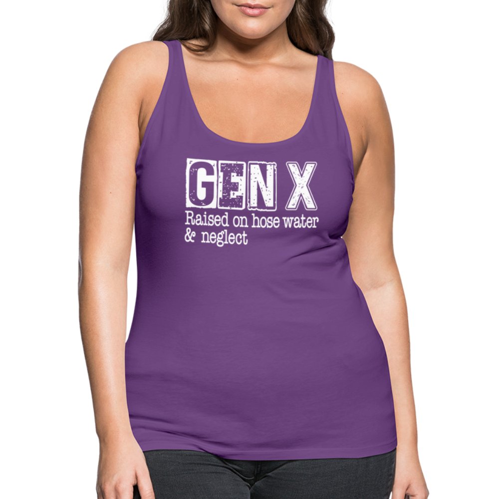 GEN X (Raised on hose water & neglect) Women’s Premium Tank Top - option1# - Women’s Premium Tank Top | Spreadshirt 917