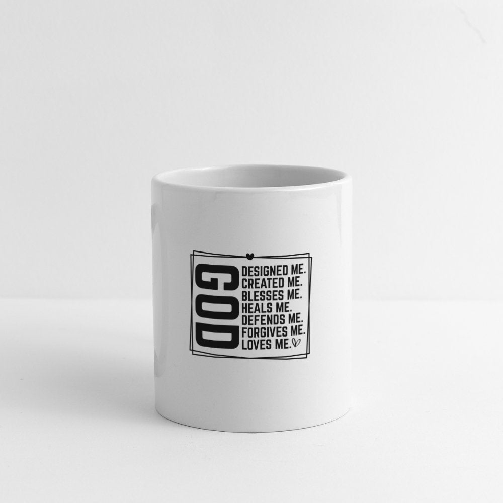 GOD Designed Me Coffee Mug - white