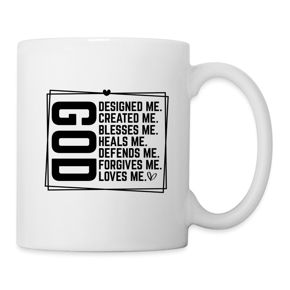 GOD Designed Me Coffee Mug - white