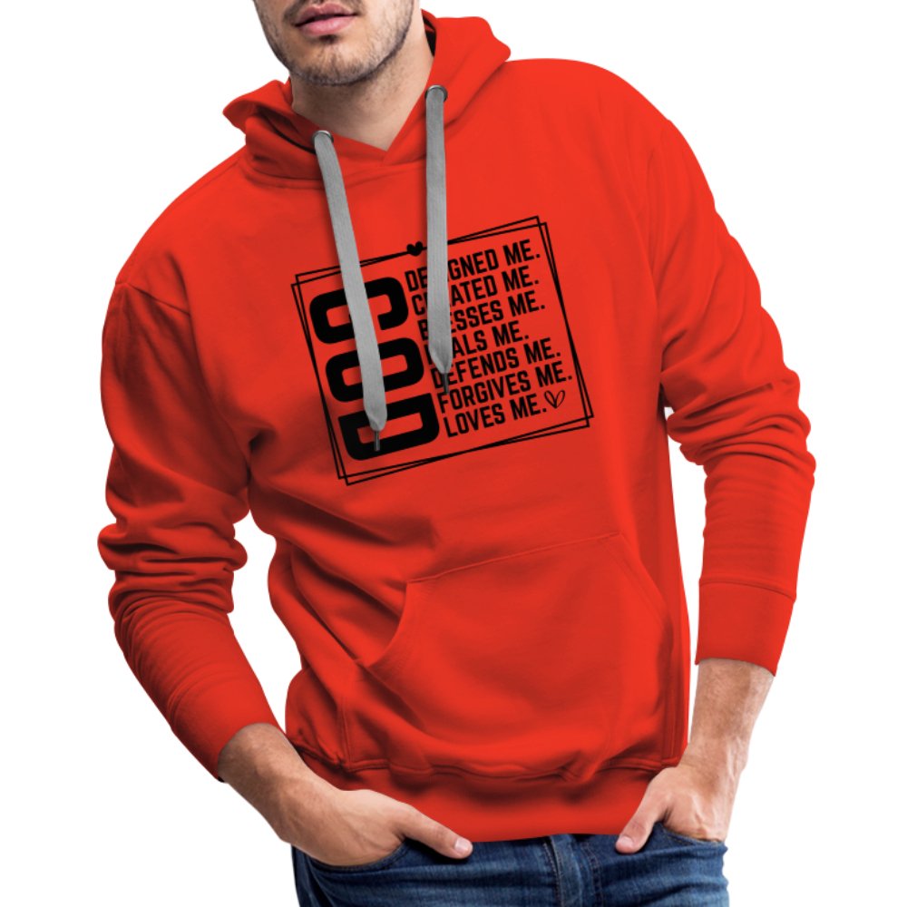 GOD Designed Me Men’s Premium Hoodie - red