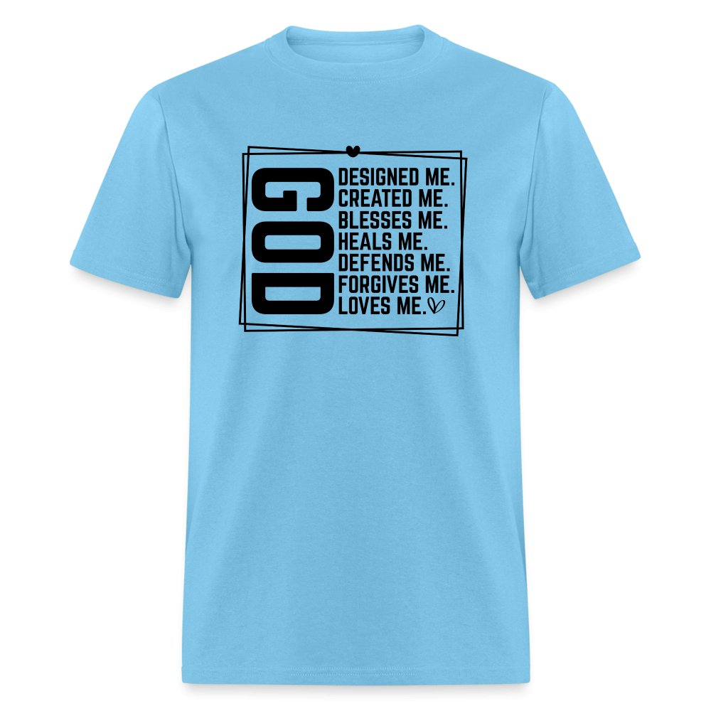 GOD Designed Me T-Shirt - aquatic blue