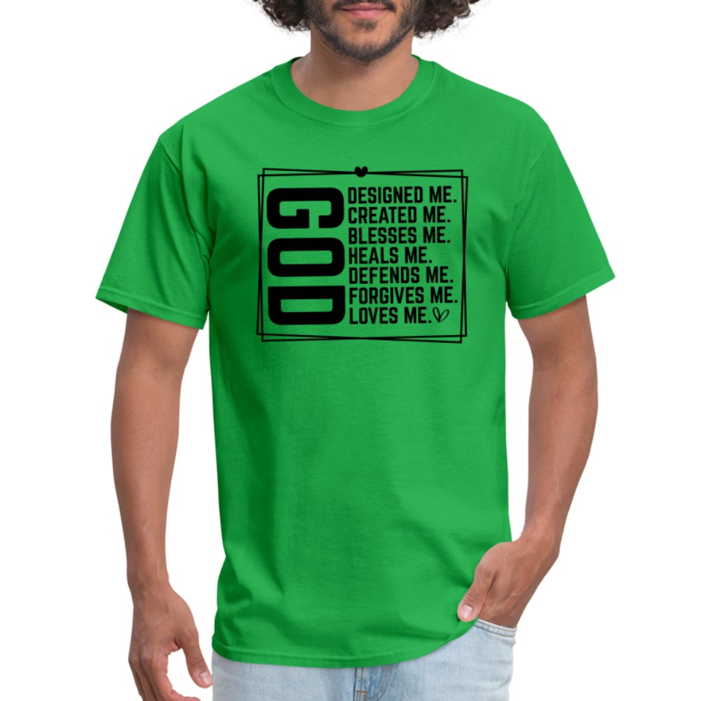 GOD Designed Me T-Shirt - bright green