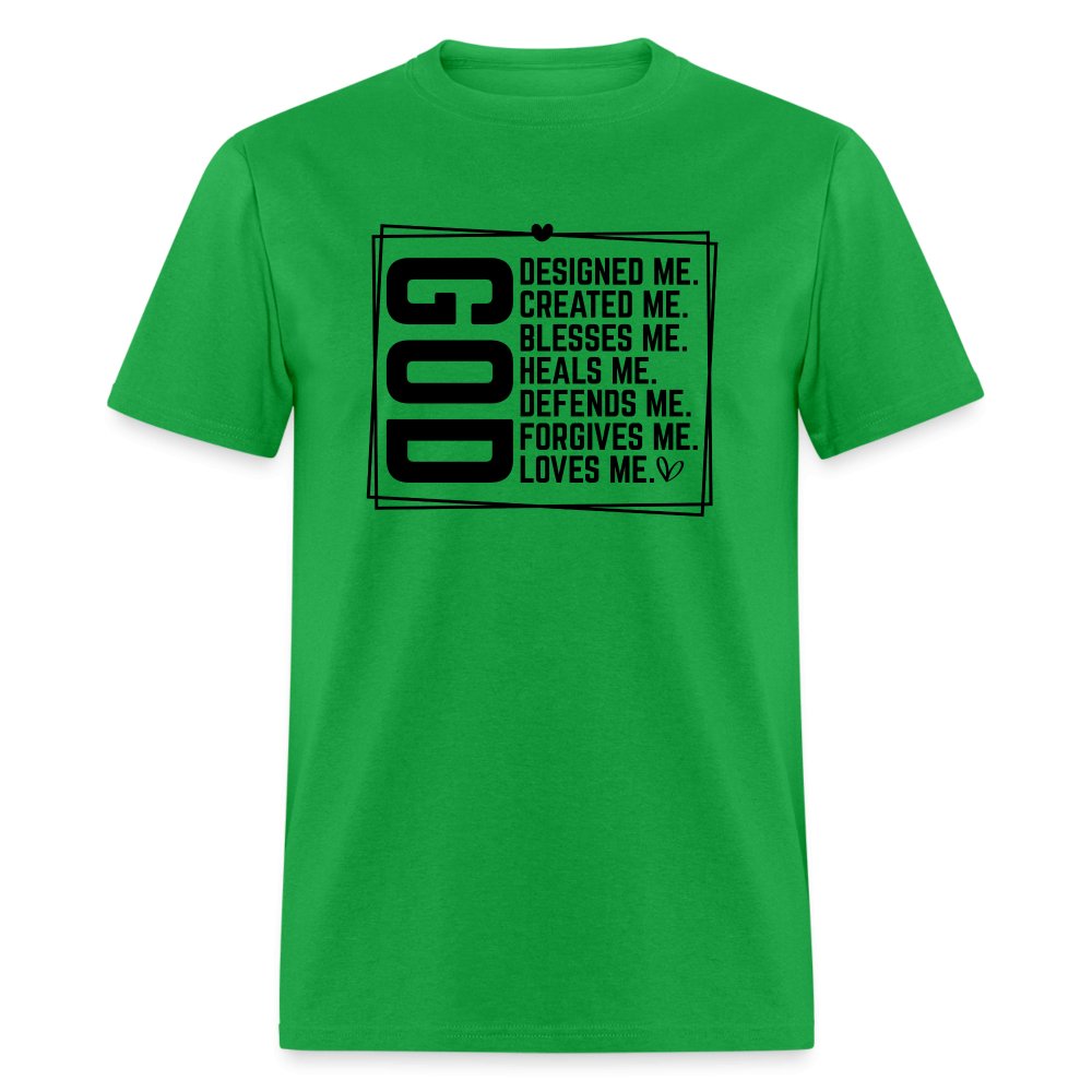 GOD Designed Me T-Shirt - bright green