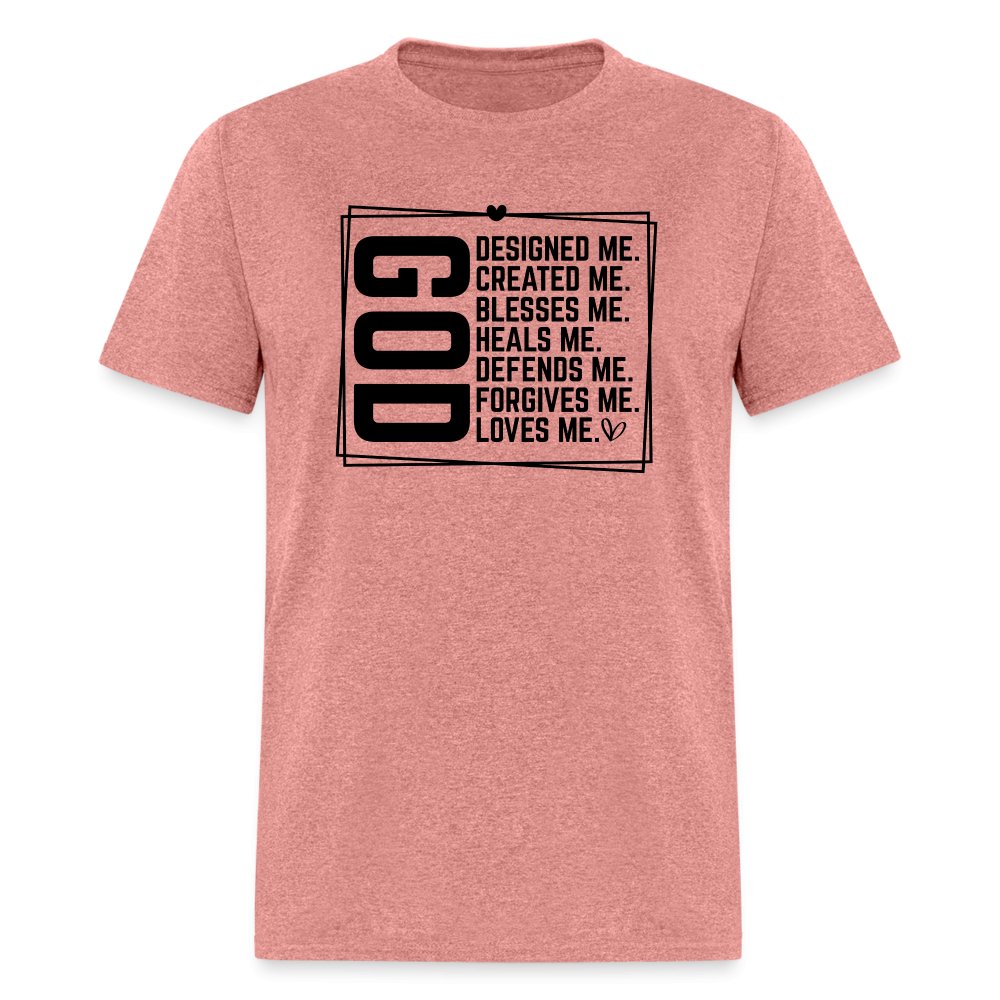 GOD Designed Me T-Shirt - heather mauve