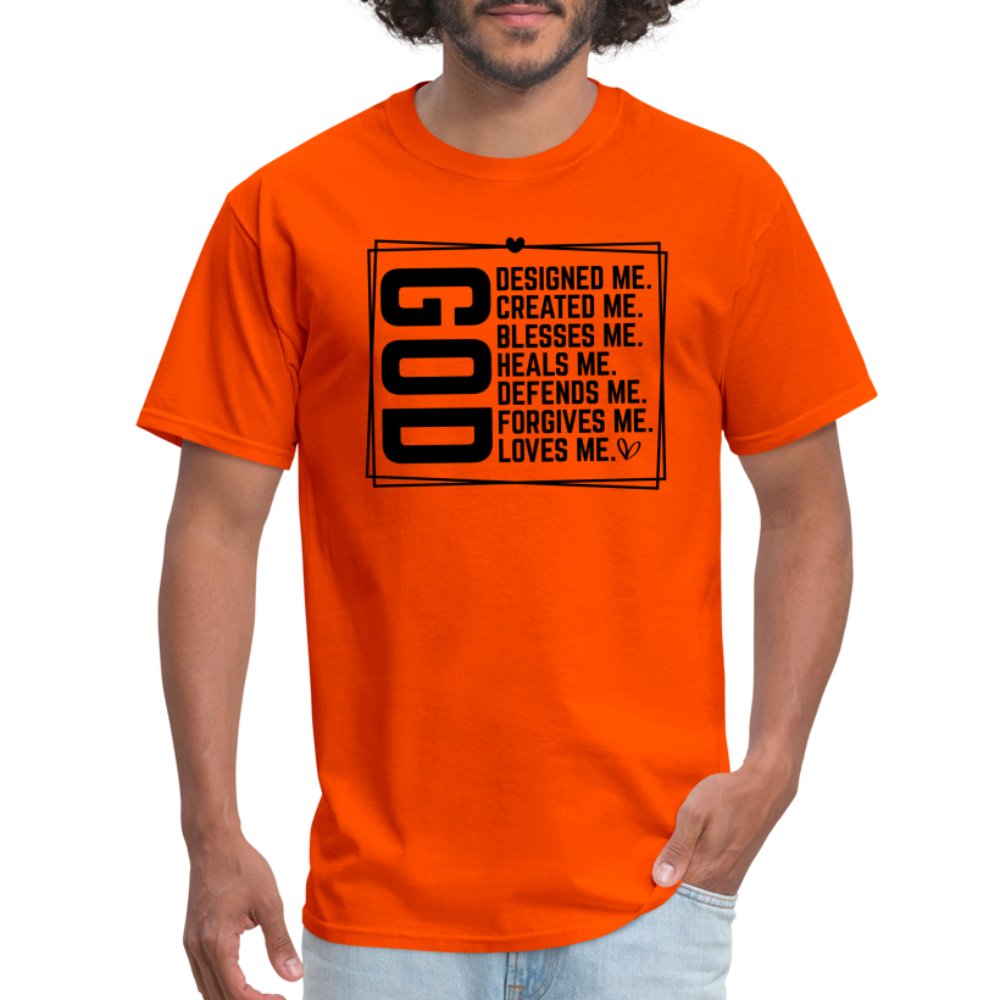 GOD Designed Me T-Shirt - orange