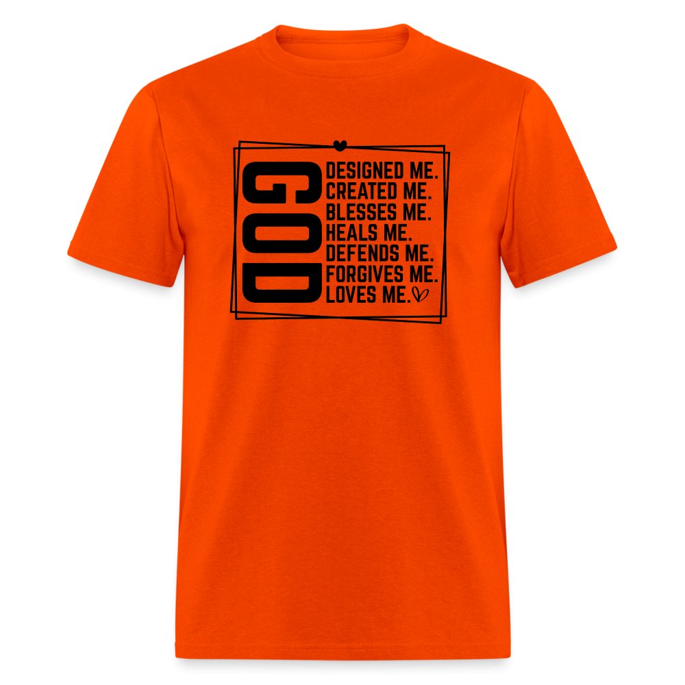 GOD Designed Me T-Shirt - orange