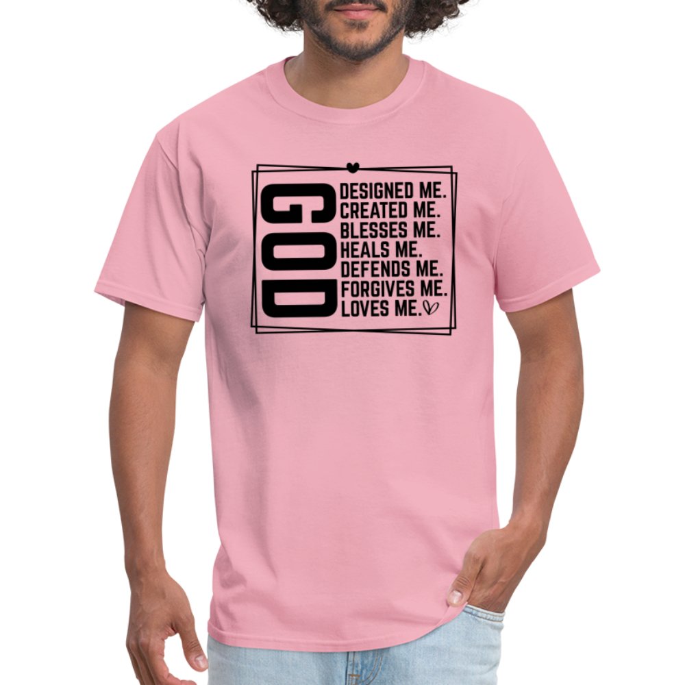 GOD Designed Me T-Shirt - pink