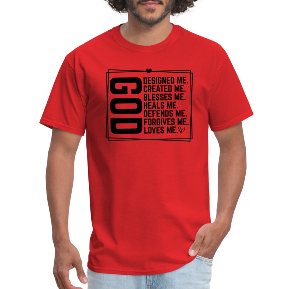 GOD Designed Me T-Shirt - red