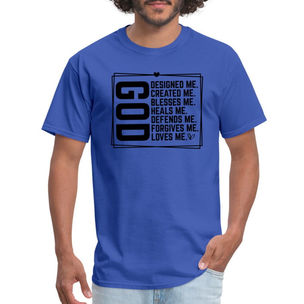 GOD Designed Me T-Shirt - royal blue