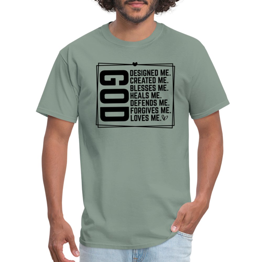 GOD Designed Me T-Shirt - sage