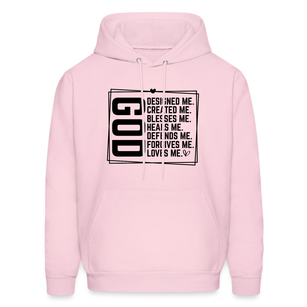 GOD Designed Me Unisex Hoodie - pale pink