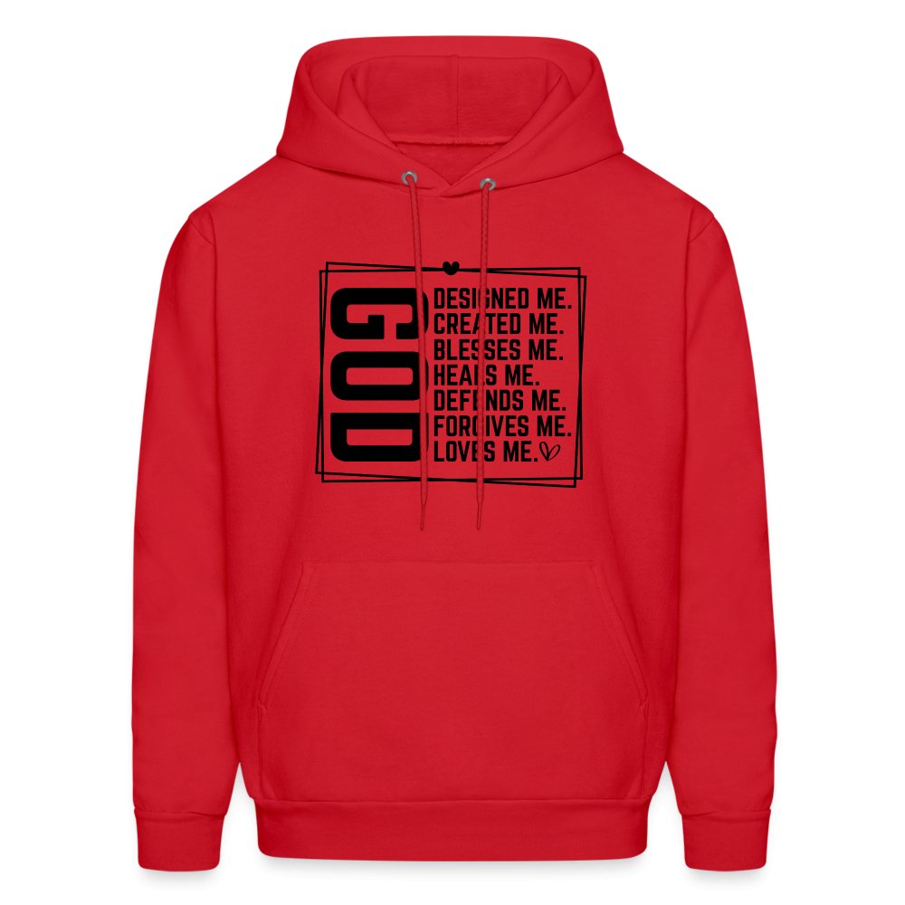 GOD Designed Me Unisex Hoodie - red