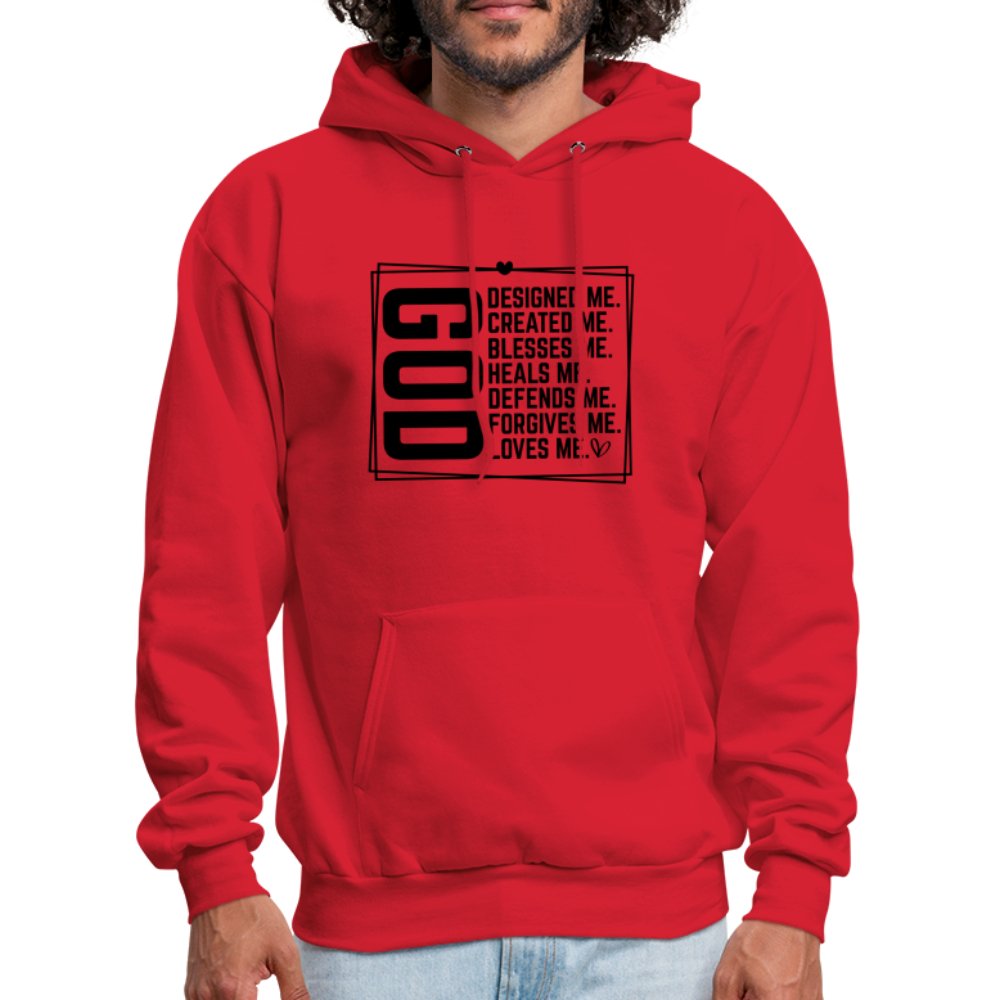 GOD Designed Me Unisex Hoodie - red