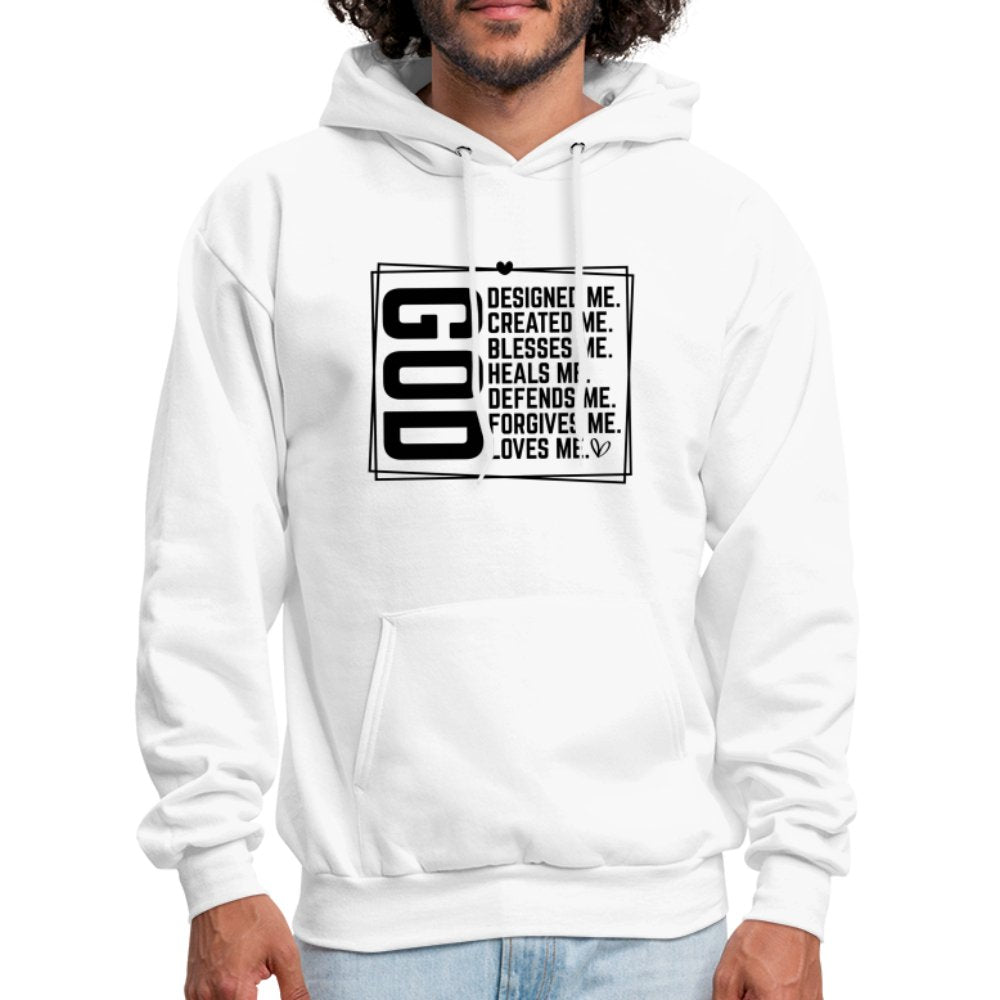 GOD Designed Me Unisex Hoodie - white