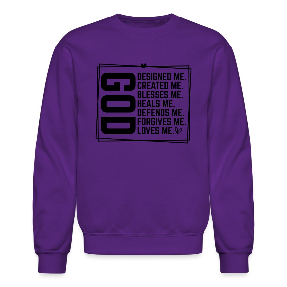 GOD Designed Me Unisex Sweatshirt - purple