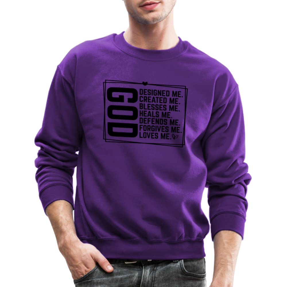 GOD Designed Me Unisex Sweatshirt - purple