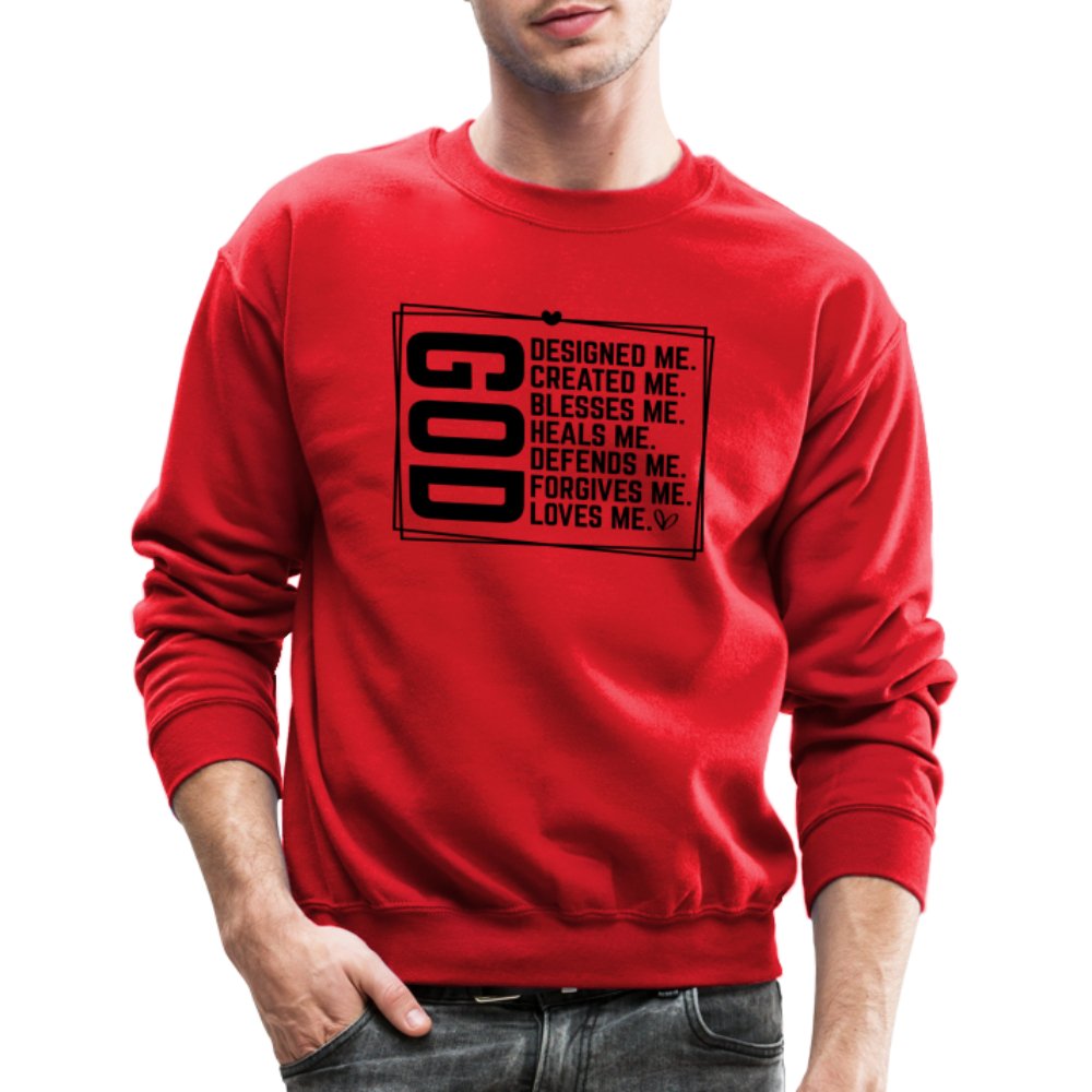 GOD Designed Me Unisex Sweatshirt - red