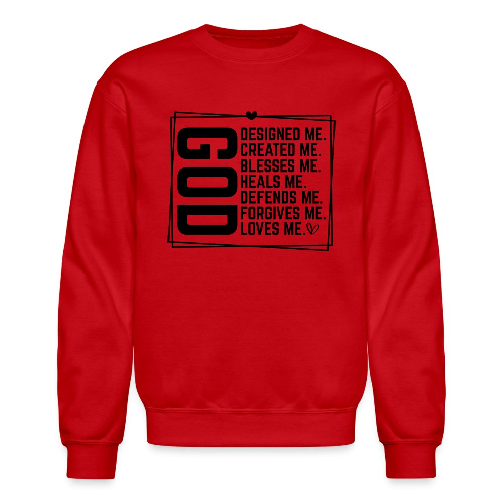 GOD Designed Me Unisex Sweatshirt - red