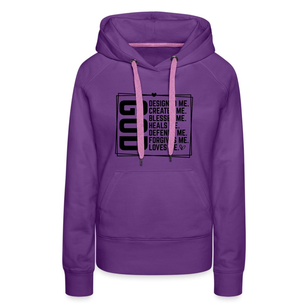 GOD Designed Me Women’s Premium Hoodie - purple