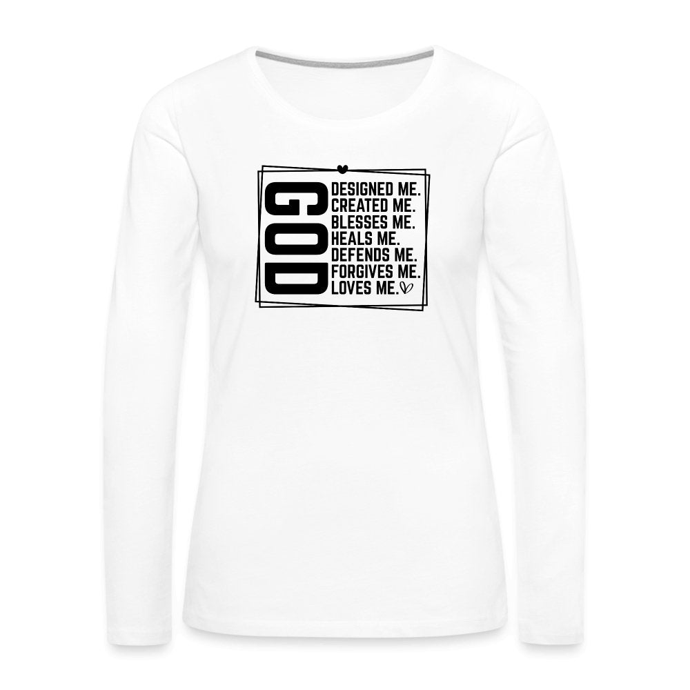 GOD Designed Me Women's Premium Long Sleeve T-Shirt - heather gray