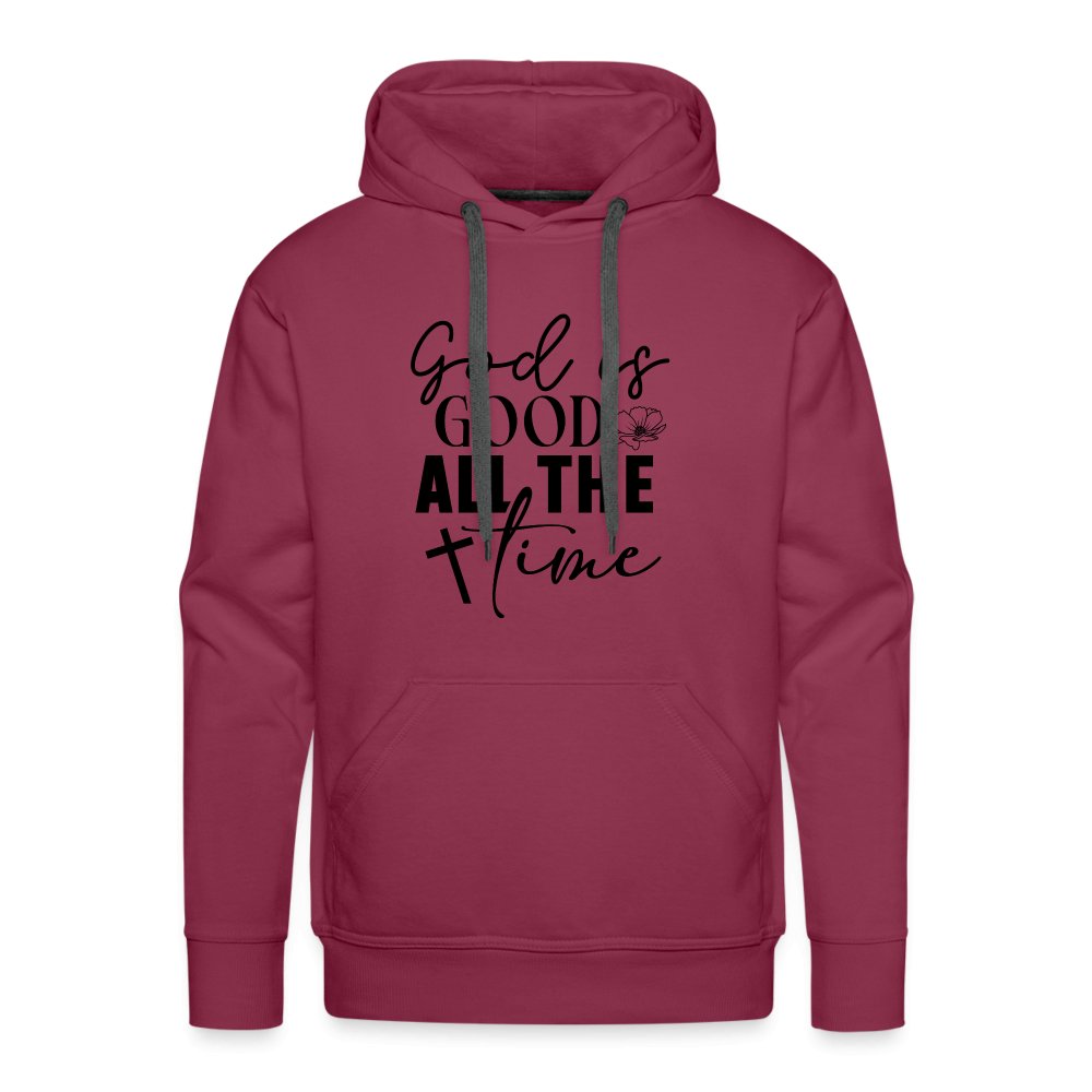 God is Good All The Time Men’s Premium Hoodie - burgundy