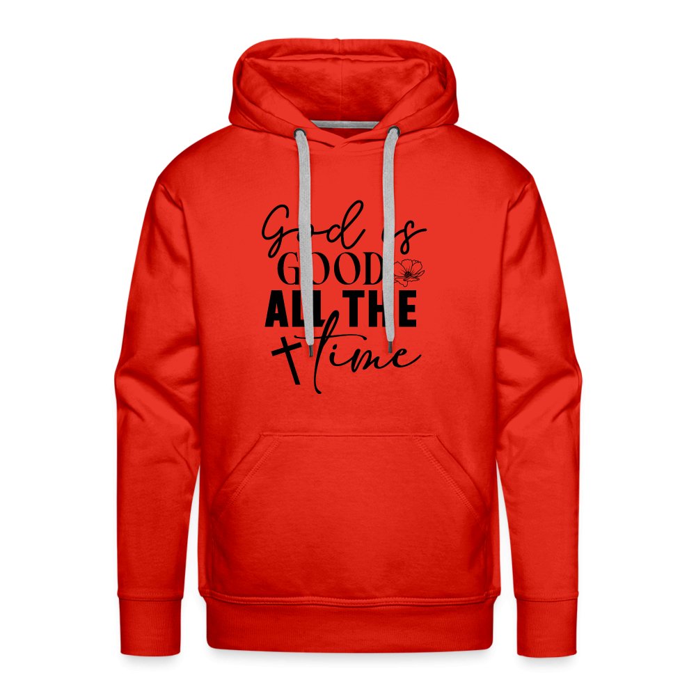 God is Good All The Time Men’s Premium Hoodie - red