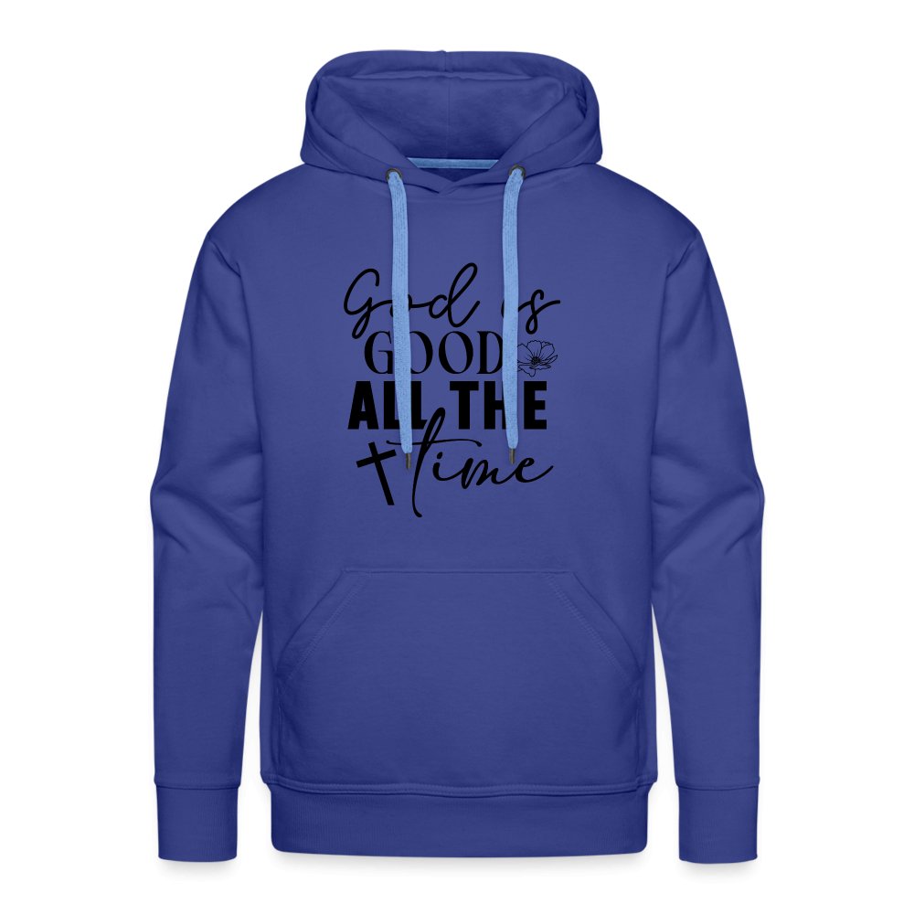 God is Good All The Time Men’s Premium Hoodie - royal blue