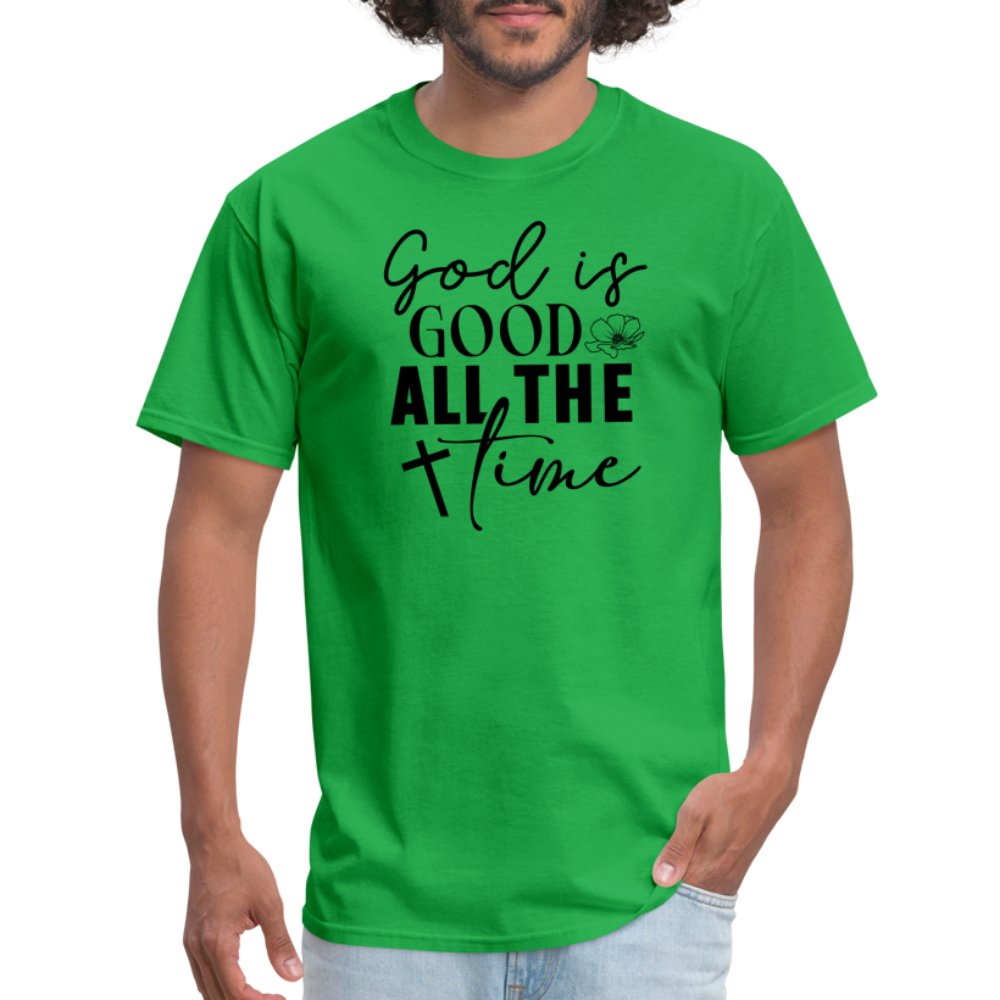 God is Good All The Time T-Shirt - bright green