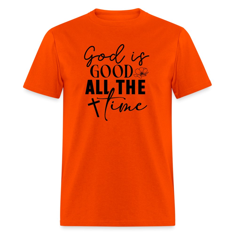 God is Good All The Time T-Shirt - orange