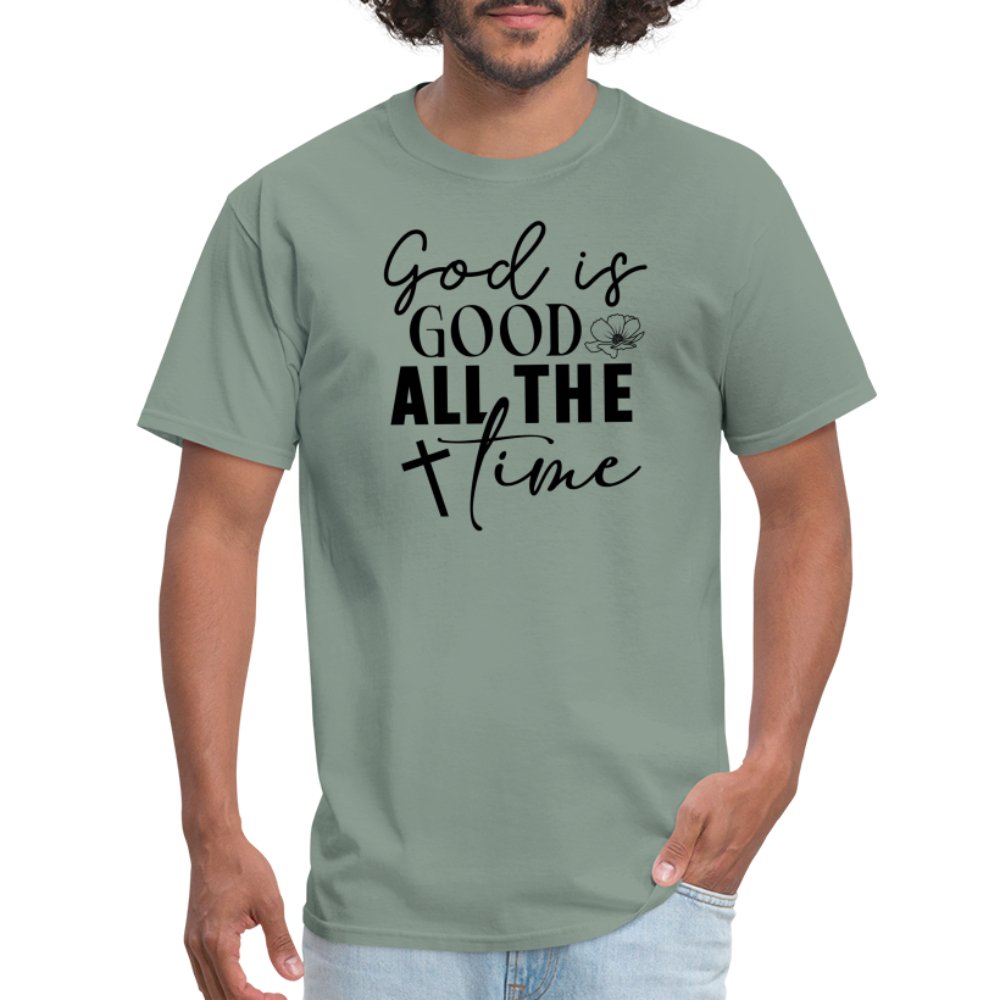 God is Good All The Time T-Shirt - sage