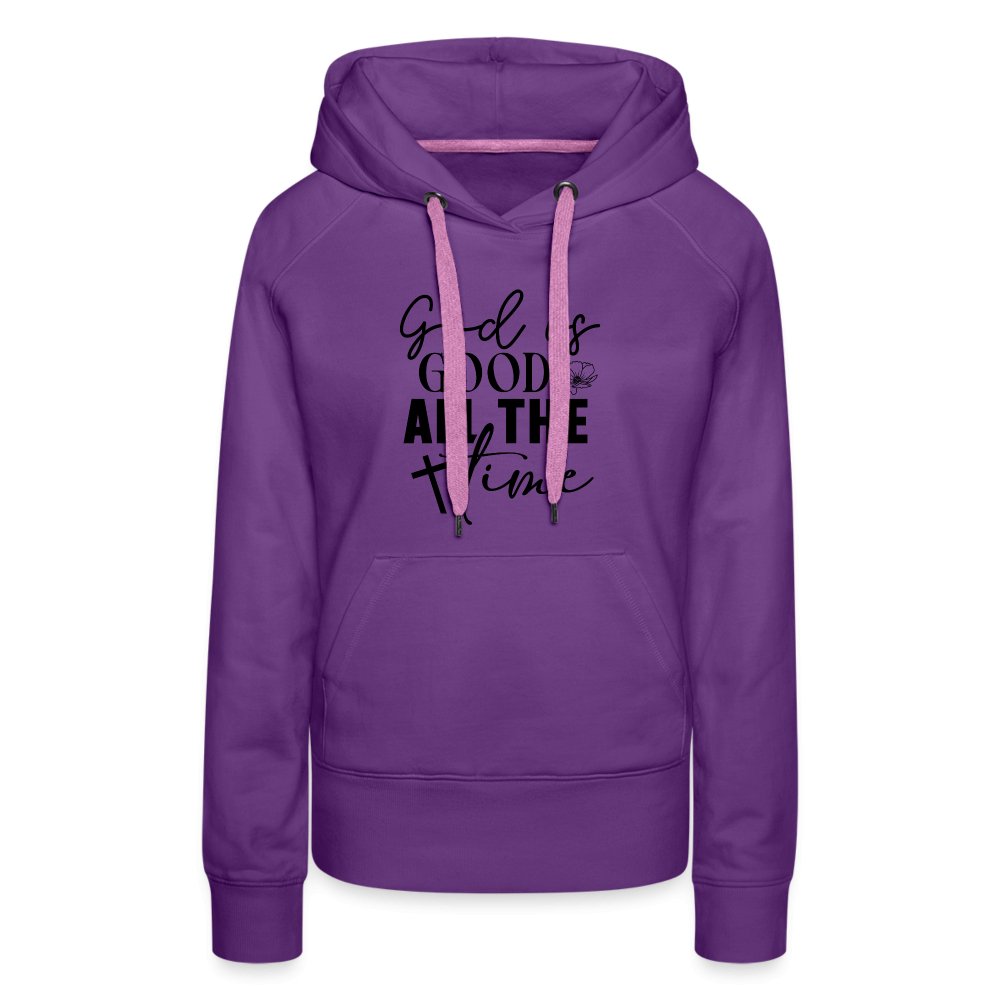 God is Good All The Time Women’s Premium Hoodie - purple