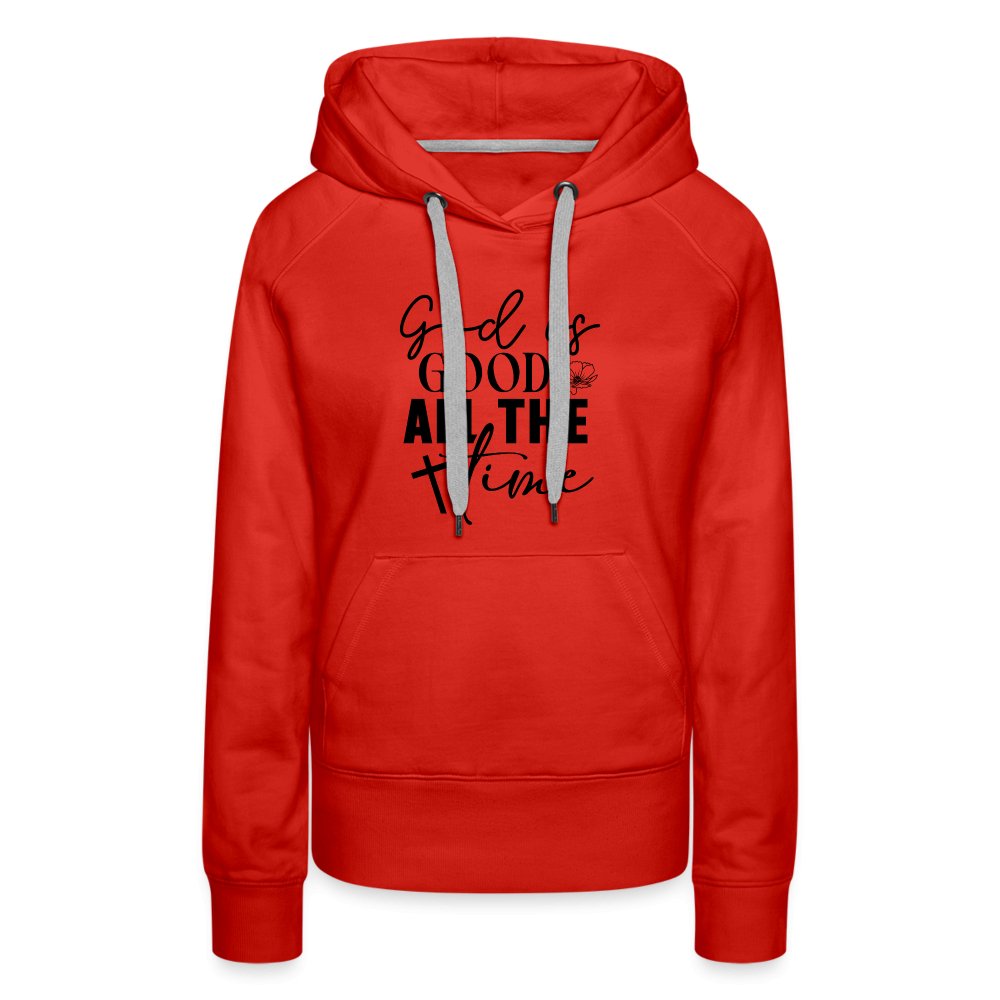 God is Good All The Time Women’s Premium Hoodie - red