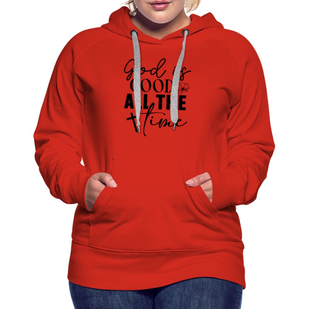 God is Good All The Time Women’s Premium Hoodie - red