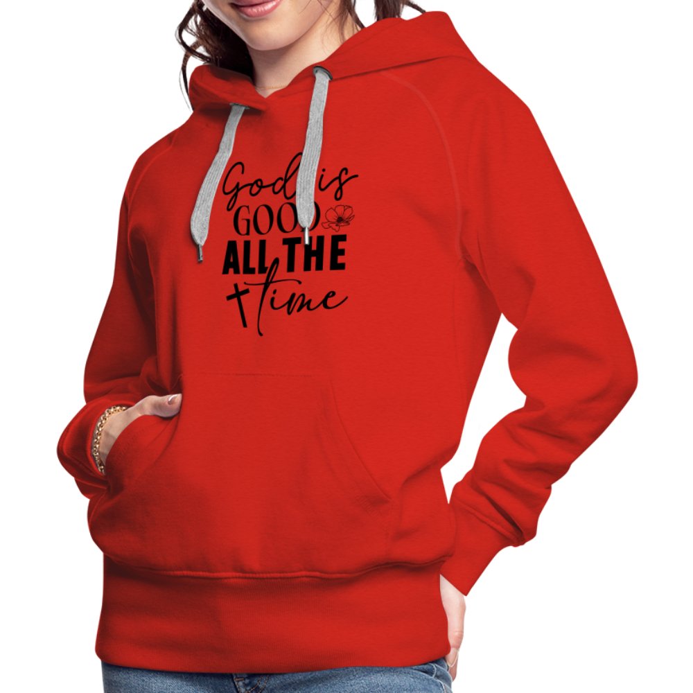 God is Good All The Time Women’s Premium Hoodie - red